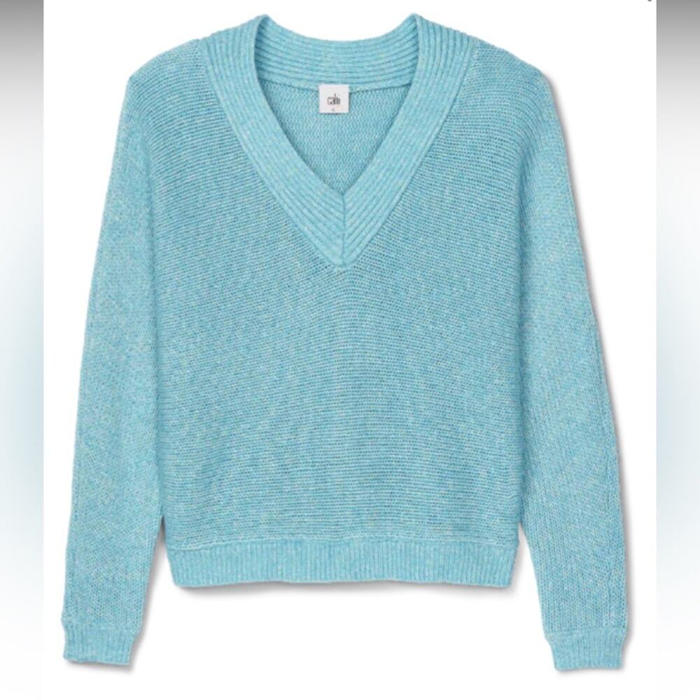 CABI Frosty Pullover sweater in icy blue xs